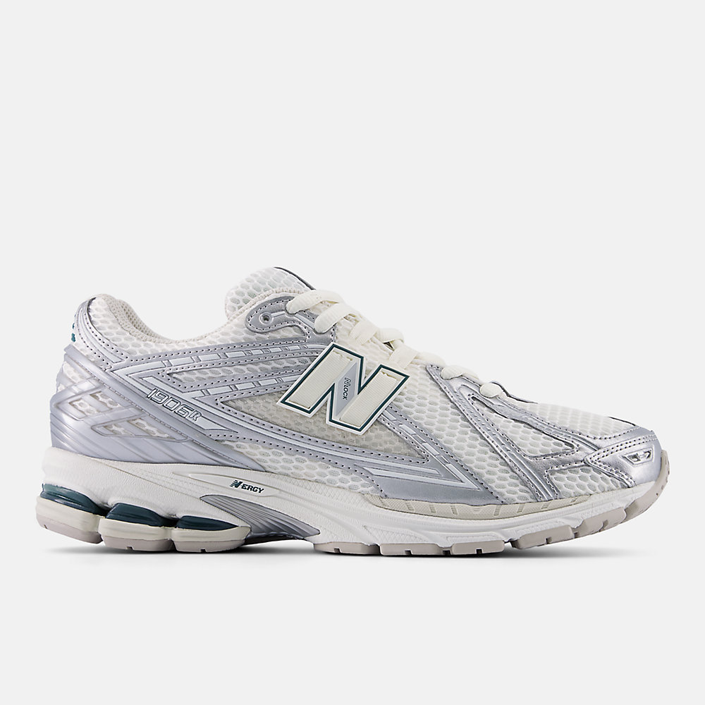 New Balance 1906R Shoes Silver Metalic with Sea Salt and New Spruce